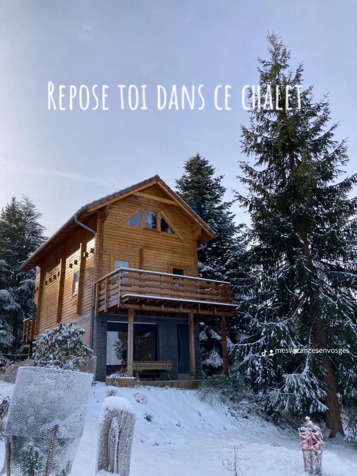 Chalet Chaleureux Avec Cheminee Et Vue Montagne Proche Gerardmer "Mon Beau Sapin" Villa Anould Exterior photo